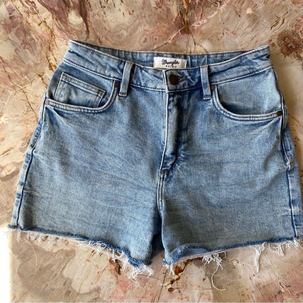Wrangler Women's Light Wash Denim Cutoff Shorts